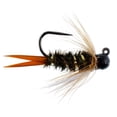 thumbnail image 2 of Black Tungsten Bead Prince Jig Tactical Czech Nymph Euro Nymphing Fly - 6 Flies Size 10, 2 of 5