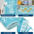 thumbnail image 6 of Outdoor Rugs8x10ft/9x12ft/10x14ft/9x18ft/10x20ft Waterproof Portable for Patio, Reversible Outdoor Plastic Straw Rug for Camping, RV Mat Modern Plaid Outdoor Rugs for Porch, Deck, Backyard, Balcony,, 6 of 8