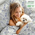 thumbnail image 5 of RUVANTI 100% Organic Cotton Sheets -Split King Sheet - 5 Piece Percale Weave Bedding, Crisp, Cooling & Breathable, Soft & Durable, 16" Deep Pocket, Hotel Quality Sábanas - Heather, 5 of 9