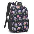thumbnail image 2 of Pioneer Flower Floral Print Pattern 17" School Backpacks for Teens,Waterproof Oxford Fabric,S-Shape Padded Straps for School,Travel,Hiking,Camping, 2 of 5
