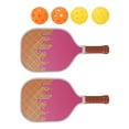thumbnail image 4 of Juego de raquetas de fibra de vidrio para un rendimiento deportivo máximo, paletas de pickleball con núcleo de panal compuesto, 4 of 8