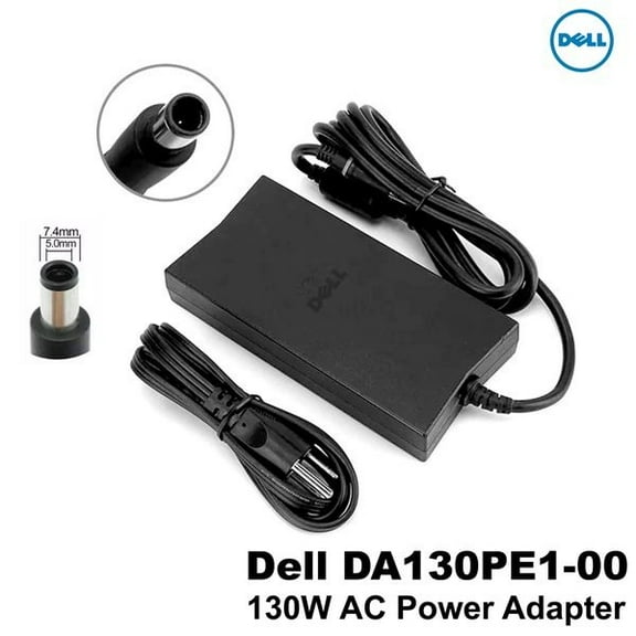 Pre-Owned Dell 130W AC Adapter Charger, 19.5V, 6.7A, Model DA130PE1-00 - WRHKW