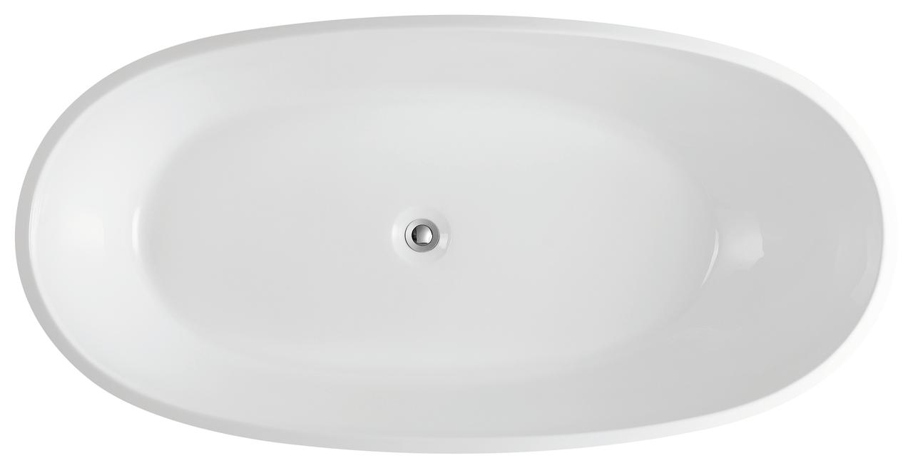 A&E Bath Charlotte White Freestanding Bathtub, 66.5" x 33.5" x 21.5"