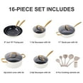 thumbnail image 2 of Caannasweis 15 Pieces Ceramic Nonstick Cookware Set with Cooking Utensils, 2 of 8