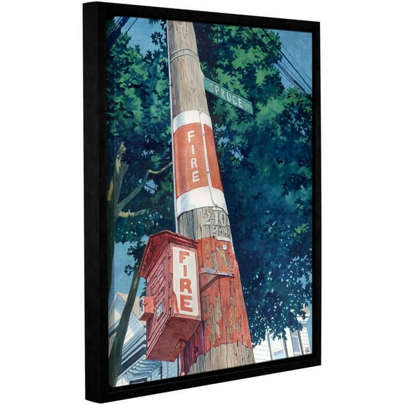 ArtWall Paige Wallis "Fire Fire" Gallery-wrapped Floater-framed Canvas