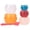 Amalfi Vibes, variant on Bliss Travel Jars Set - 5 Piece Refillable Travel Size Containers with Lid and Spatula for Toiletries, Liquid, Creams