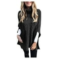 thumbnail image 2 of absuyy Sweaters for Women Loose Pullover Turtleneck Long Sleeve Sweater Top Black Size XL, 2 of 5