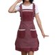 thumbnail image 1 of Lindo Delantal para Mujer con Bolsillos, Cómodo Delantal de Cocina, Cafetería, Hornear, Jardinería, Cocina, Rojo, 1 of 7