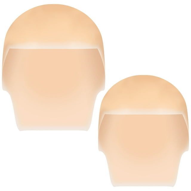 Miangastore Bald Head Wig Cap Set Of 2 Made Of Latex Stretchable Adult Wig Head Cover For Makeup For Halloween And Parties