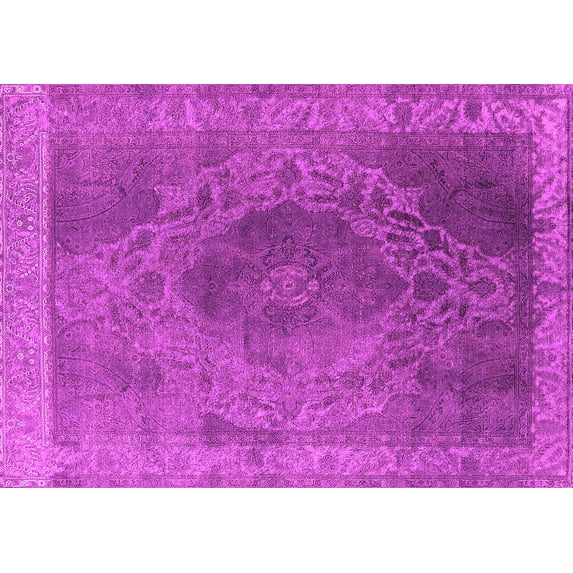 Ahgly Company Indoor Rectangle Oriental Pink Industrial Area Rugs, 2' x 5'