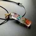 thumbnail image 4 of K-KED 7 Chakra Natural Colorful Quartz Crystal Pendant Orgone Energy Gravel Necklace-default, 4 of 9