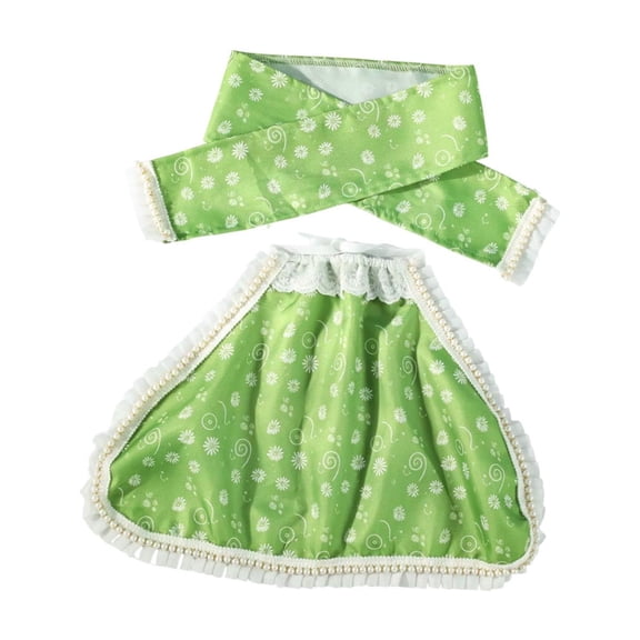 Green 23 Inch Porch Goose Clothes For Garden Decor Lawn Statue Outfit Shawl Scarf Holiday Decoration 1Pc Weighs 0.176 Lb