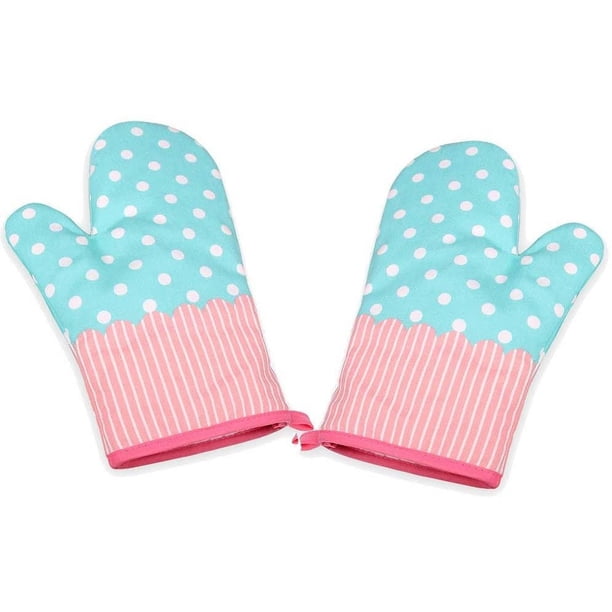 Guantes para horno, guantes para agarraderas, guantes para hornear agarraderas, adecuados para cocinar, hornear, asar a la parrilla, agarraderas, 1 par, regalo para mujeres y chef Adepaton LN-2191-1