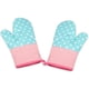 thumbnail image 1 of Guantes para horno, guantes para agarraderas, guantes para hornear agarraderas, adecuados para cocinar, hornear, asar a la parrilla, agarraderas, 1 par, regalo para mujeres y chef Adepaton  LN-2191-1, 1 of 6