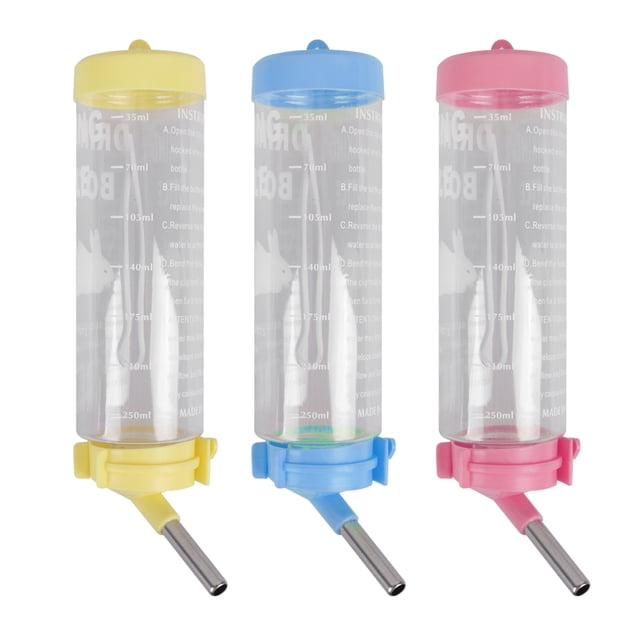 3Pcs 250ml Durable Pet Water Fountain Hanging Water Fountain Pet Water Fountain (Random Color)