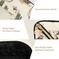 thumbnail image 5 of FORMRS Makeup Bag Travel Cosmetic Organizer for Women Fold Flat Zipper Pouch with Handle, Beige Cowboy Pattern, 5 of 8