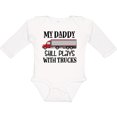 thumbnail image 3 of Inktastic Daddy Still Plays with Trucks Boys Long Sleeve Baby Bodysuit, 3 of 5