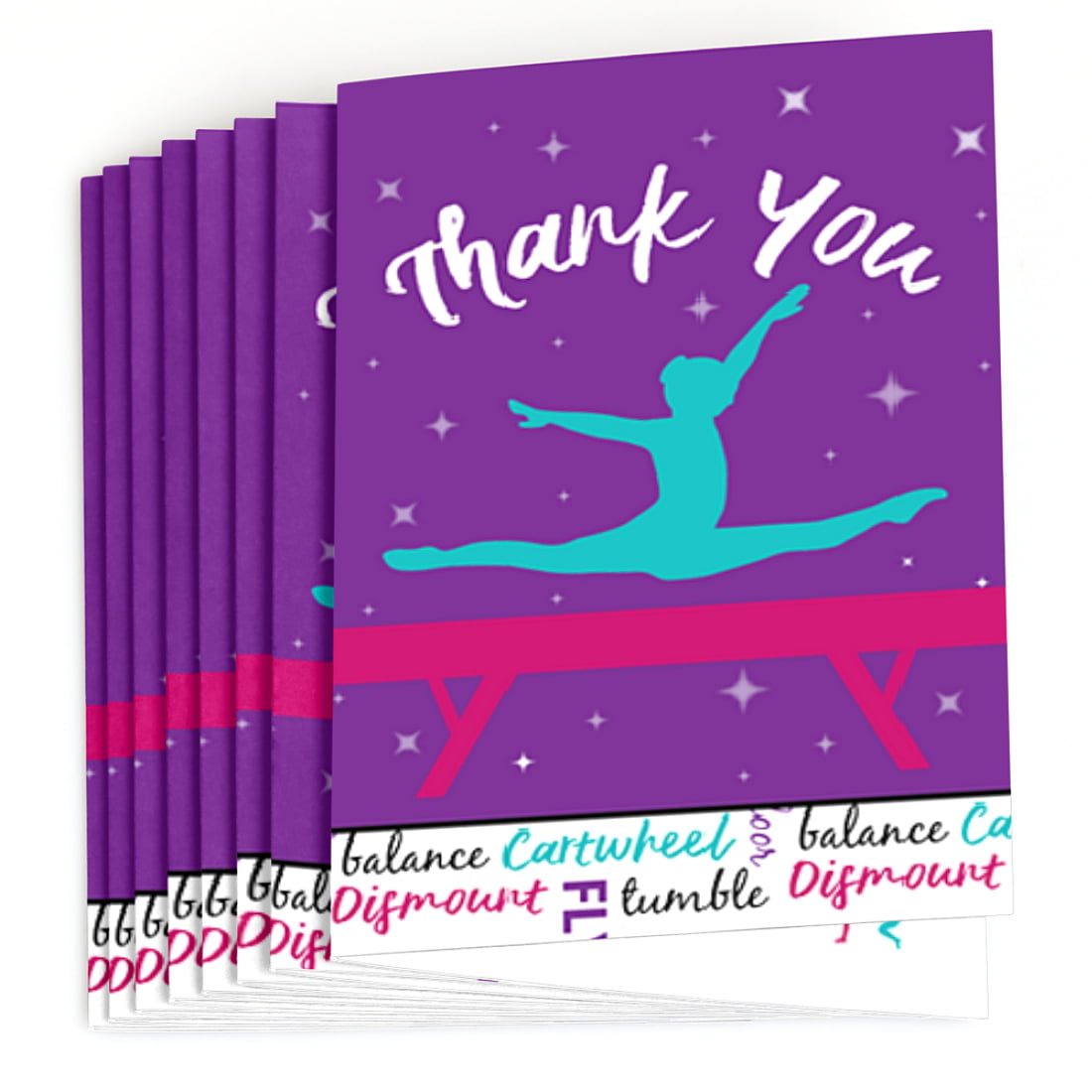 20 Personalized Thank You Cards Gymnastics 
