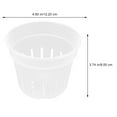 thumbnail image 4 of Miangastore Pots de Pépinière Transparents Lot de 4 12.2X9.5Cm Ronds en Plastique, 4 of 9