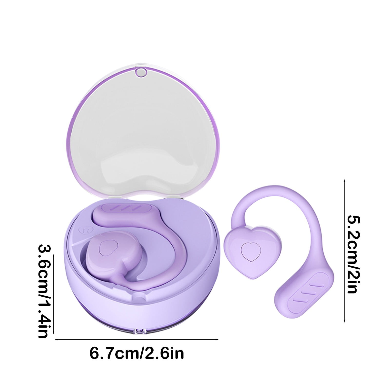 Bluetooth Headphones True Wireless Earbuds 60H Playback LED Power Display Earphones with Wireless Charging Case IPX5 Waterproof in-Ear Earbuds with Mic for TV Smart Phone Laptop Computer Sports