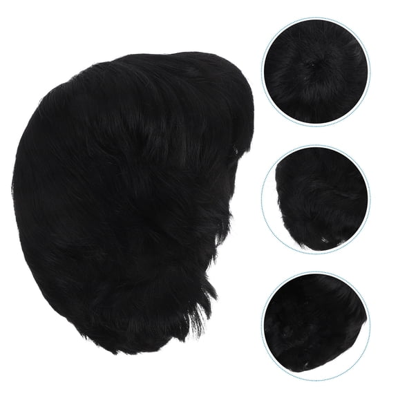 OUNONA Black Pixie Wig for Women, Stylish Short Layered Synthetic Hair with , Comfortable and Natural Look