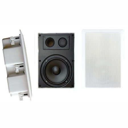 PyleHome PDIW87 8 in. Two Way In Wall Enclosed Speaker System with Directional Tweeter