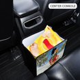 thumbnail image 3 of Snowy Plump Orange Cat Car Dumpster Leakproof Trash Can Organizer Waterproof Garbage Bin 8.66x8.66x5.9in Oxford Cloth, 3 of 8