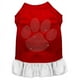 Robe Strass Transparente Rouge avec Pompon Blanc (10) – image 1 sur 1