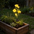 thumbnail image 4 of LED Solar Rose Lights Outdoor - Decorative Flower Stake Lights for Garden, Patio, Yard & Cemetery, IP65 Waterproof Artificial Rose Lamp, Solar-Powered Pathway Lighting, Warm Glow, Blue 1PC, 4 of 4