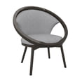 thumbnail image 2 of Gray Mid-Century Fabric Upholstery Solid Wood Frame Accent Chair, 2 of 7
