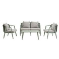 thumbnail image 3 of Leumius 4 Pieces Patio Furniture Set,Modern Outdoor Conversation Set for Patios,Lawns,Green, 3 of 8