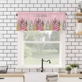 thumbnail image 4 of Pink Christmas Valances for Windows, Light Filtering Thermal Insulated Windows Curtains Decoration Christmas Tree Snowflakes Valance Curtains for Kitchen Cafe Bedroom Living Kid Room 54x18in, 4 of 5