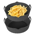 thumbnail image 3 of MesaSe 2Pcs Air Fryer Silicone Pot avec Poignée Réutilisable Air Friteuse Doublure Résistant à la Chaleur Air Friteuse Panier en Silicone 7.87inch Cuisson Poêle Air Fryer Accessoires Doublures pour Four à Air Friteuse Micro, 3 of 10
