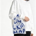 thumbnail image 2 of Unique Bargains 1 Pc Knitted Wrist Bag Letter Gift Bag White, 2 of 5