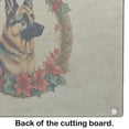 thumbnail image 5 of German Shepherd Christmas Flowers Glass Cutting Board 12 in x 15 in, 5 of 5