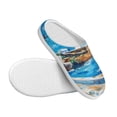 thumbnail image 3 of Disketp Greek Island Windmills Painting Women's Men's Slippers Plush Slip-On House Slipper for Winter Indoor Soft Cushion Non-slip Fluffy Slides Slippers-35/36, 3 of 7