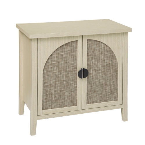 BSHTI Rattan 2 Door Cabinet, Suitable for Bedroom, Living Room, Study