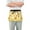 Abstract Chick and Flower, variant on Abstract Chick and Flower Server Apron with 3 Pockets Waterproof Waitress Waist Short Apron for Man Woman 12 Inches