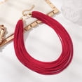 thumbnail image 6 of Bocar Multi Layer Seed Beads Chunky Bib Statement Cluster Collar Necklace for Women Gift, 19inch (NK_10351_Red), 6 of 7