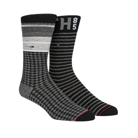 UPC 058665002167 product image for Tommy Hilfiger Mens 2 Pack Houndstooth Crew Socks | upcitemdb.com