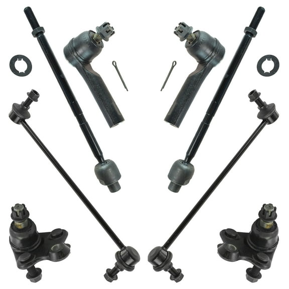 TRQ 8pc Steering & Suspension Kit Lower Ball Joints Sway Bar End Links Tie Rods PSA66400