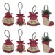 thumbnail image 3 of Juego de colgantes de campana de Feliz Navidad, decoración de adornos, medias no tejidas, decoración, patio de granja, niños, niñas, niños, pino, 8 piezas Inevent HA009163-02, 3 of 7