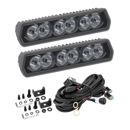 6 Inch 120W LED Spot Beam, Fog Work Light Light Bar Fits Truck, SUV, ATV, Boat 2 Pieces