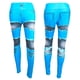thumbnail image 3 of Leggings con estampado de jeans Legging elástico de cintura alta Pantalones delgados transpirables (azul L), 3 of 8