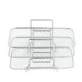 thumbnail image 2 of Stainless Steel Barbecue Net - 3-Tier Dehydrator Rack for Barbecue Racks - Foldable Grill Stand for Oiling, Baking & Storage, 2 of 6