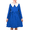 Navy Blue, variant on Girls Dress Green Solid Casual School Student Uniform Cotton Long Sleeve 7 Years