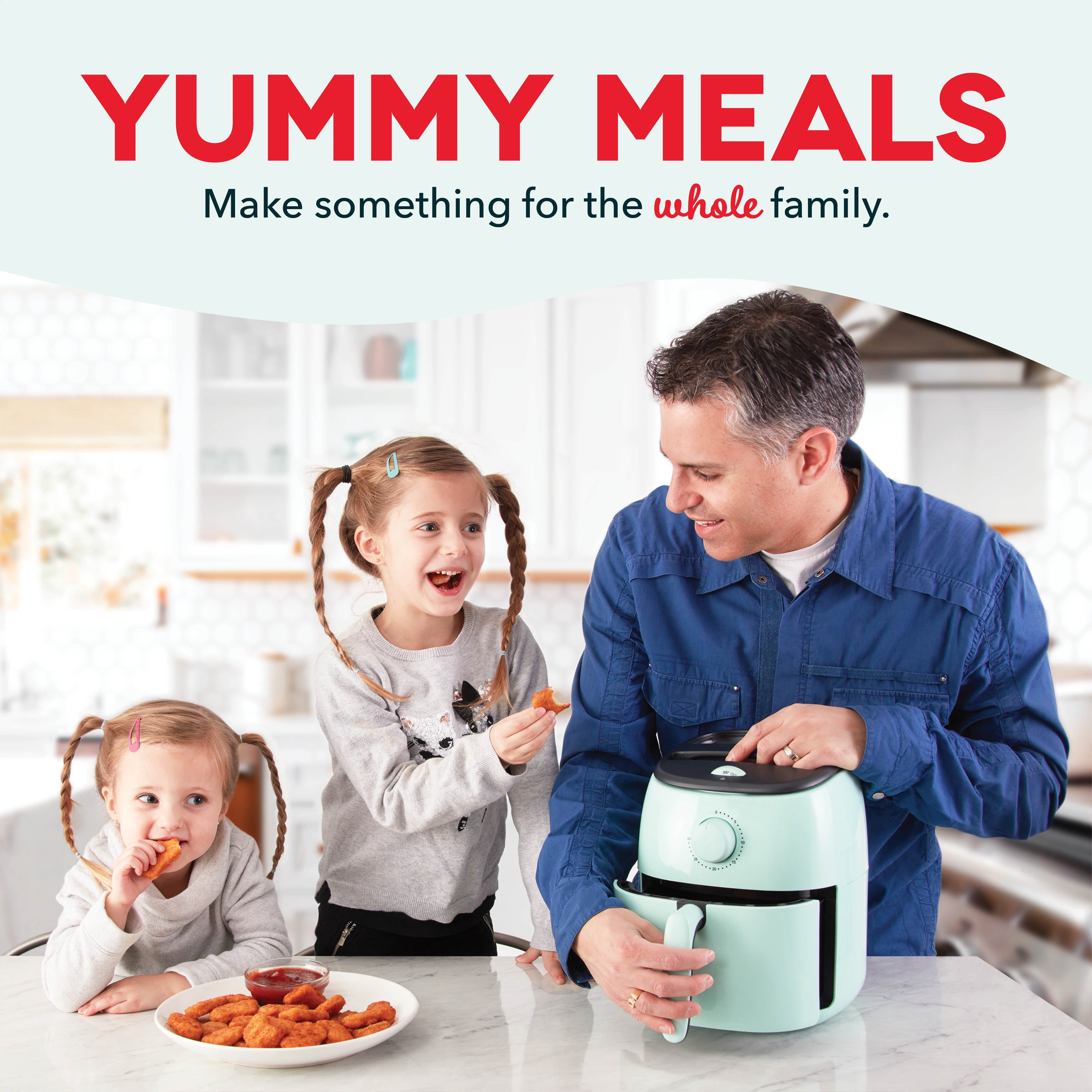 Dash Tasti-Crisp™ Electric Air Fryer Oven, 6 Qt. Family Size, 1700-Watt, Aqua