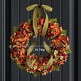 thumbnail image 2 of Pretty Comy 15.7" Artificial Fall Wreaths for Front Door Thanksgiving Garland for Indoor Outdoor Home Decoration Rustic Farmhouse Wreaths, 2 of 5