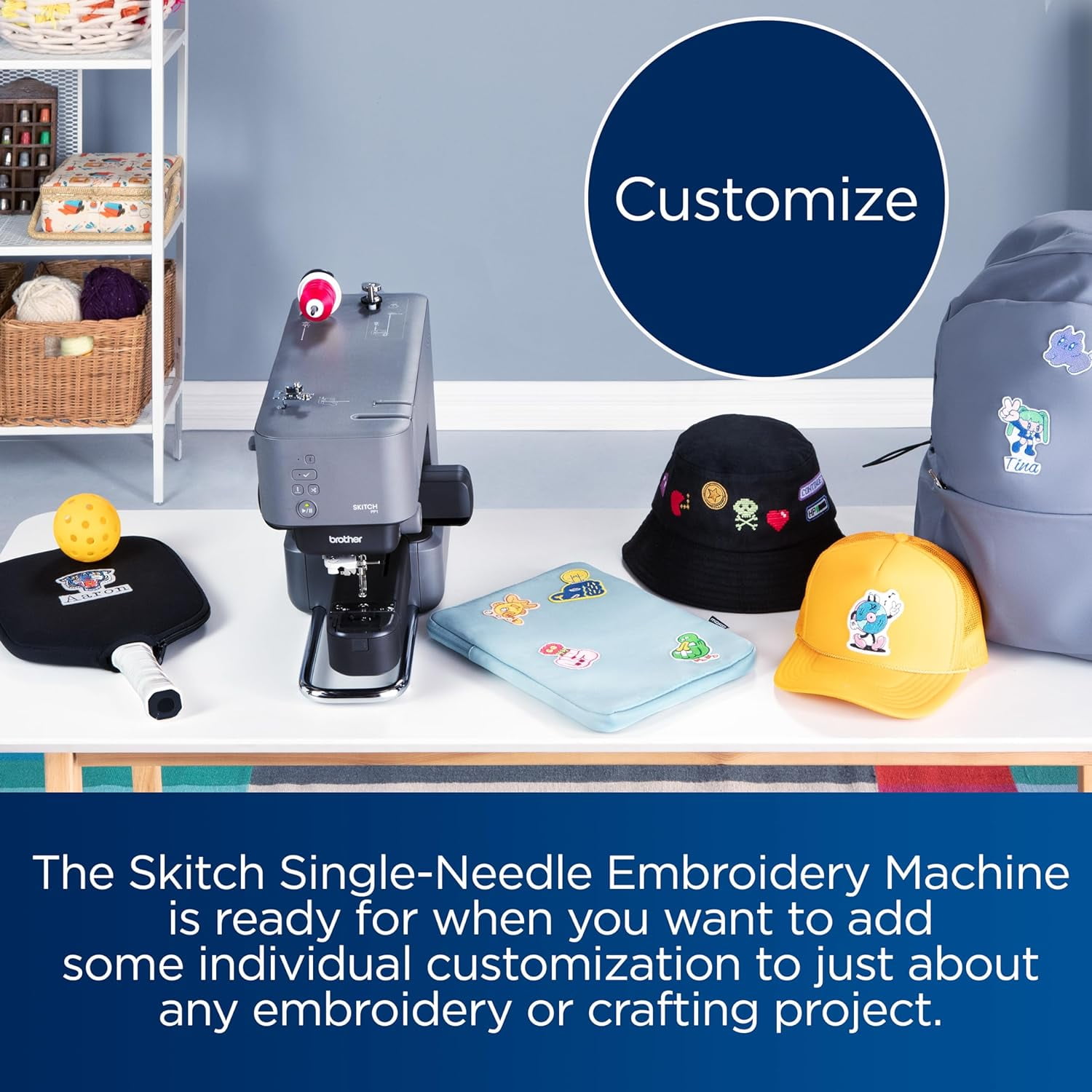 Brother Skitch PP1 Single Needle Embroidery Machine with 3x3
