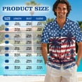 thumbnail image 6 of Whosucclay American Flag Palm Tree Print Matching Hawaiian Outfits for Couples 4th of July Mens Shorts Sleeve Graphic Shirts and Wommens Summer Sleeveless Midi Dress with Pockets, L, 6 of 7